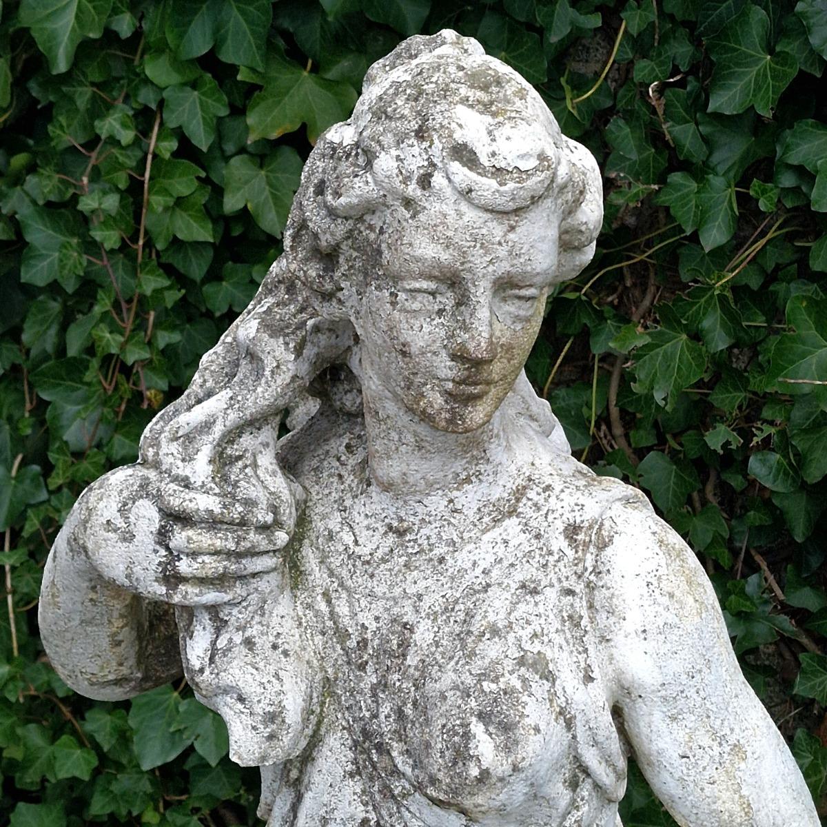 Cast stone statue of Diana