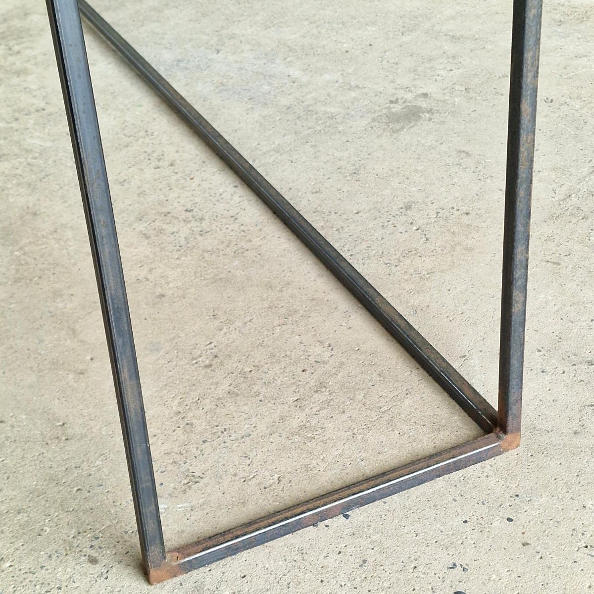 Console table on metal base