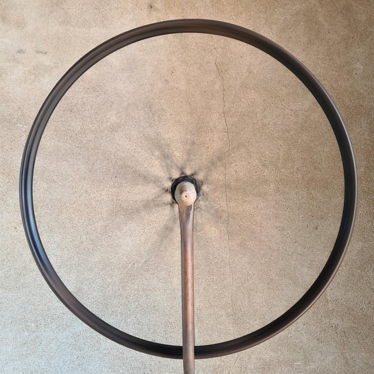 Enigmatic Bicycle wheel sculpture