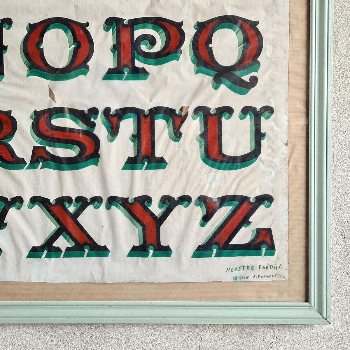 Framed alphabet