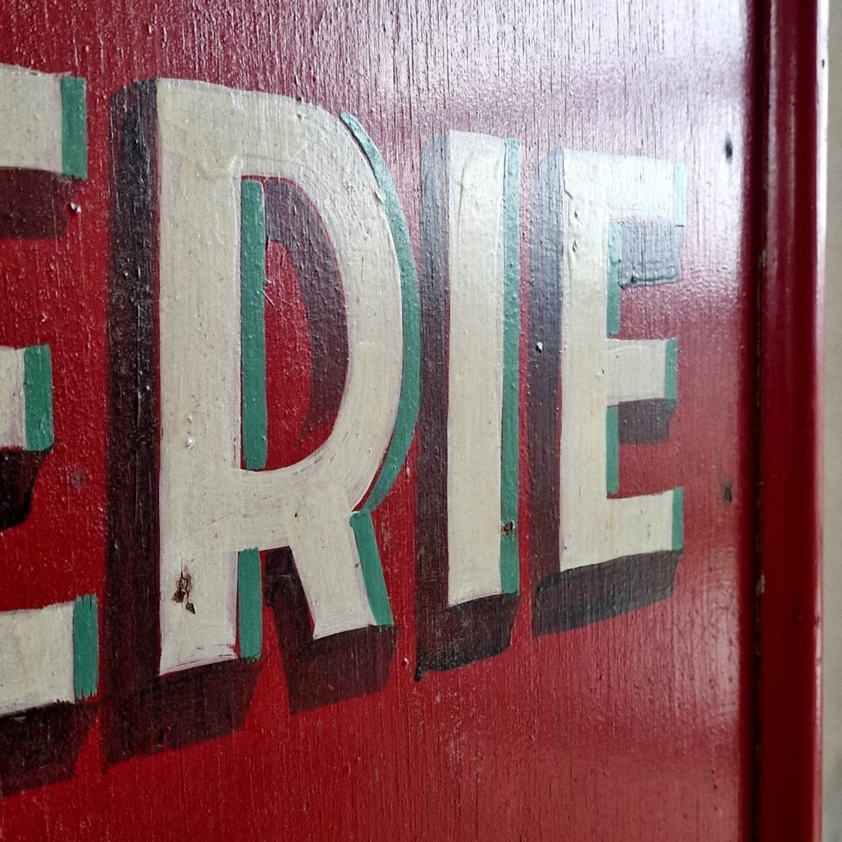 French butcher's shop sign