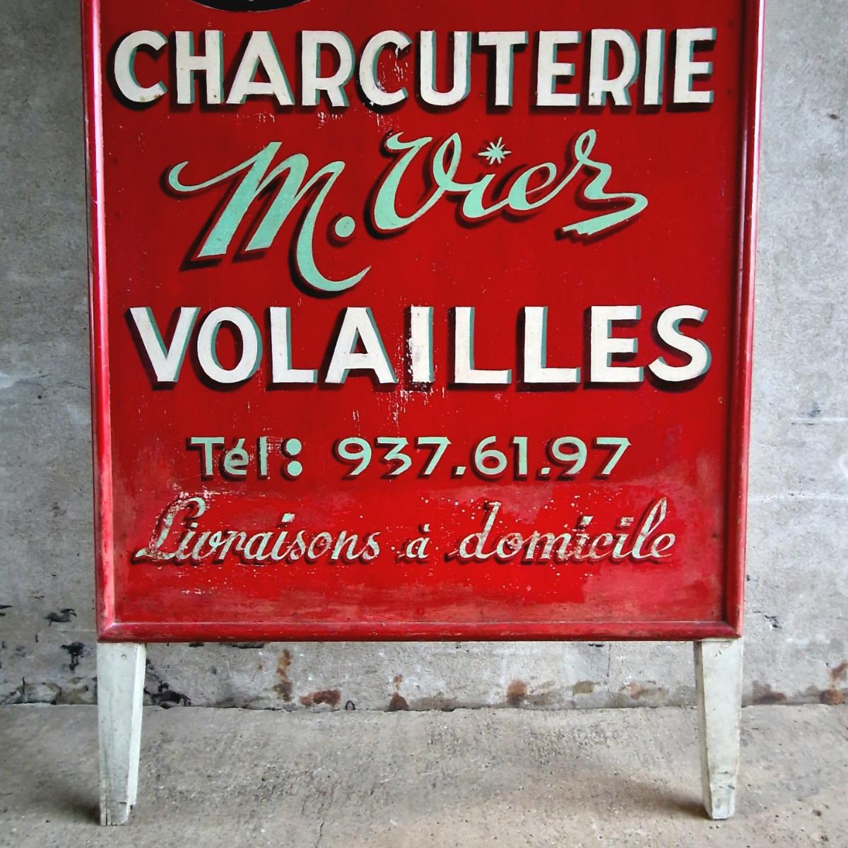 French butcher's shop sign