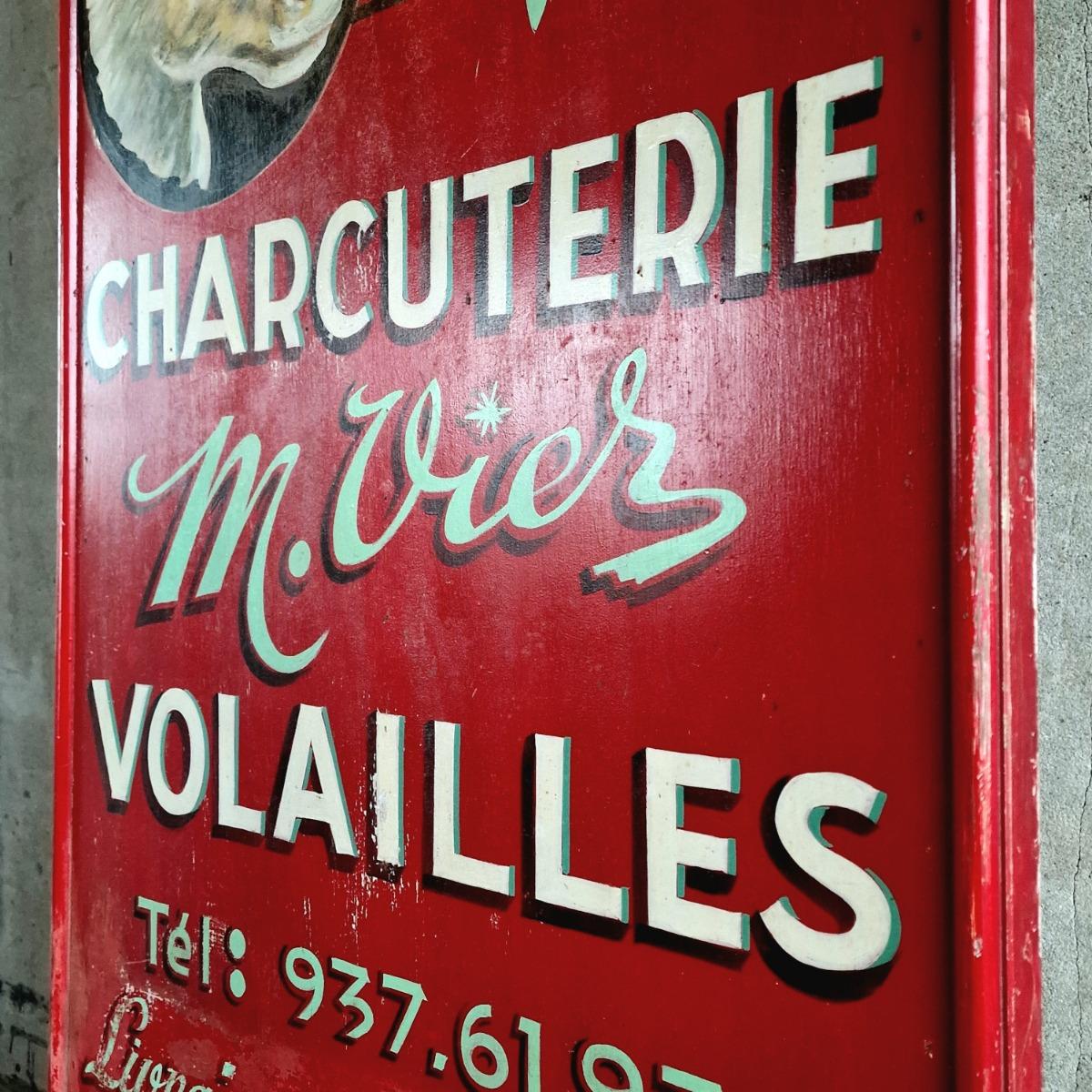 French butcher's shop sign