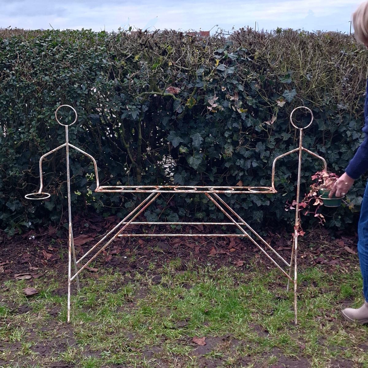 Funky metal plant rack
