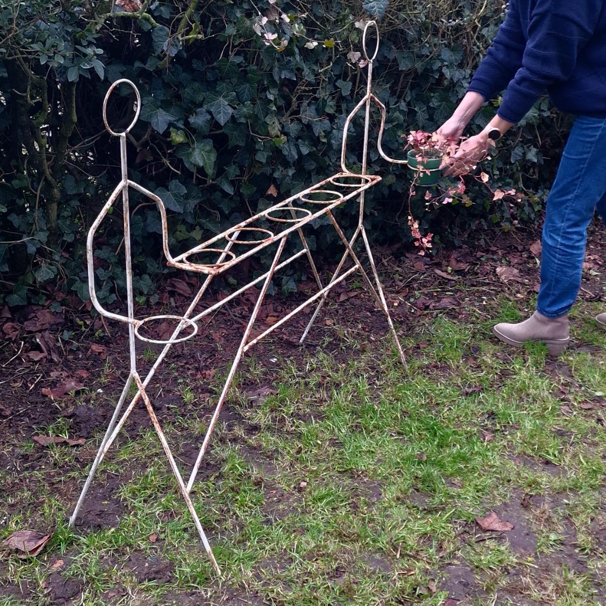 Funky metal plant rack