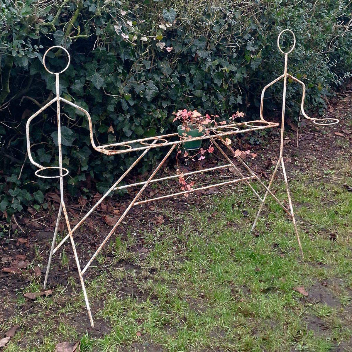 Funky metal plant rack