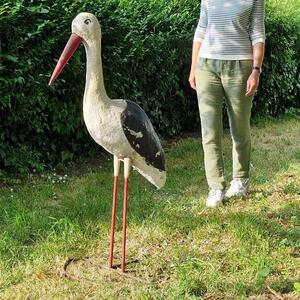 Huge cast stone stork