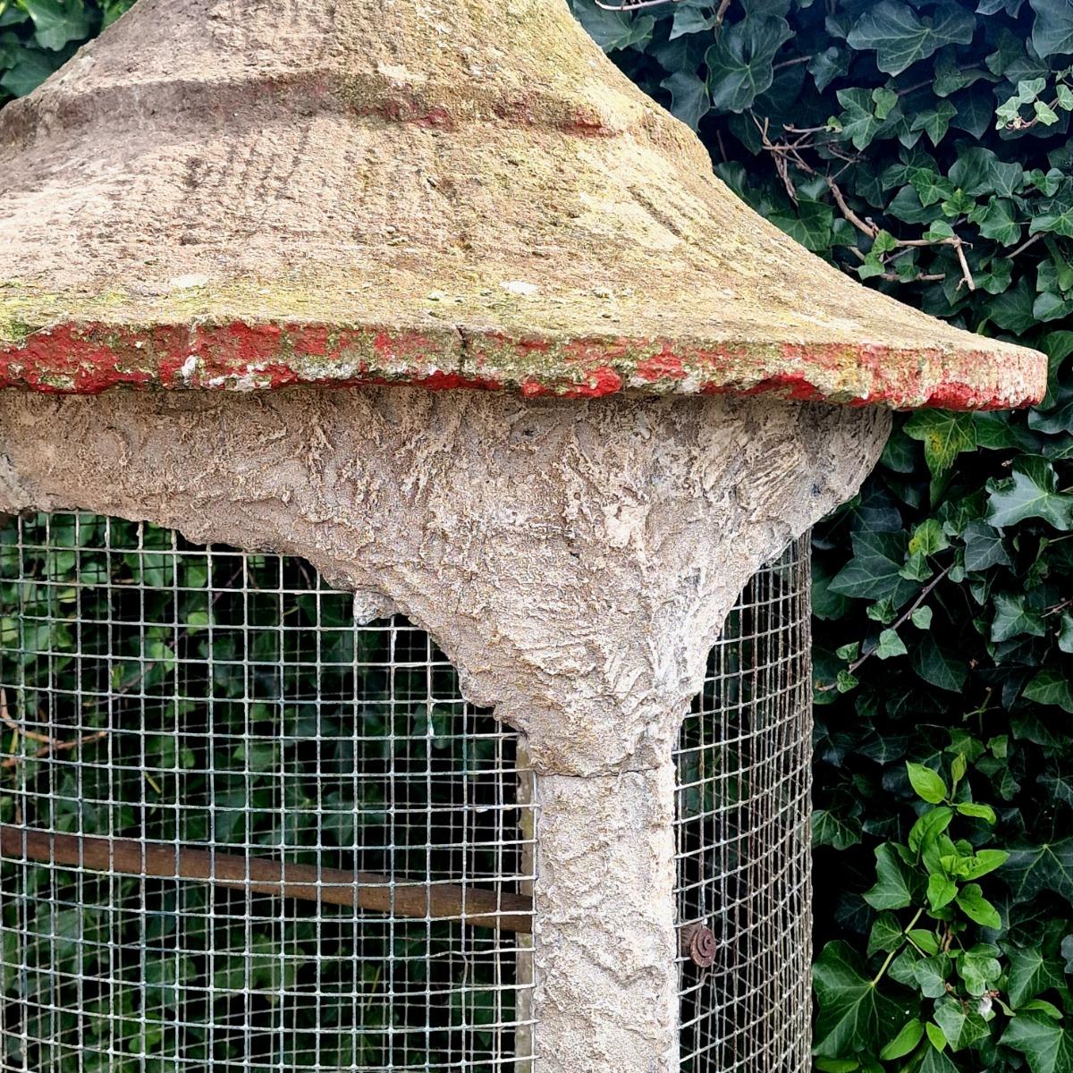 Huge faux-bois bird cage