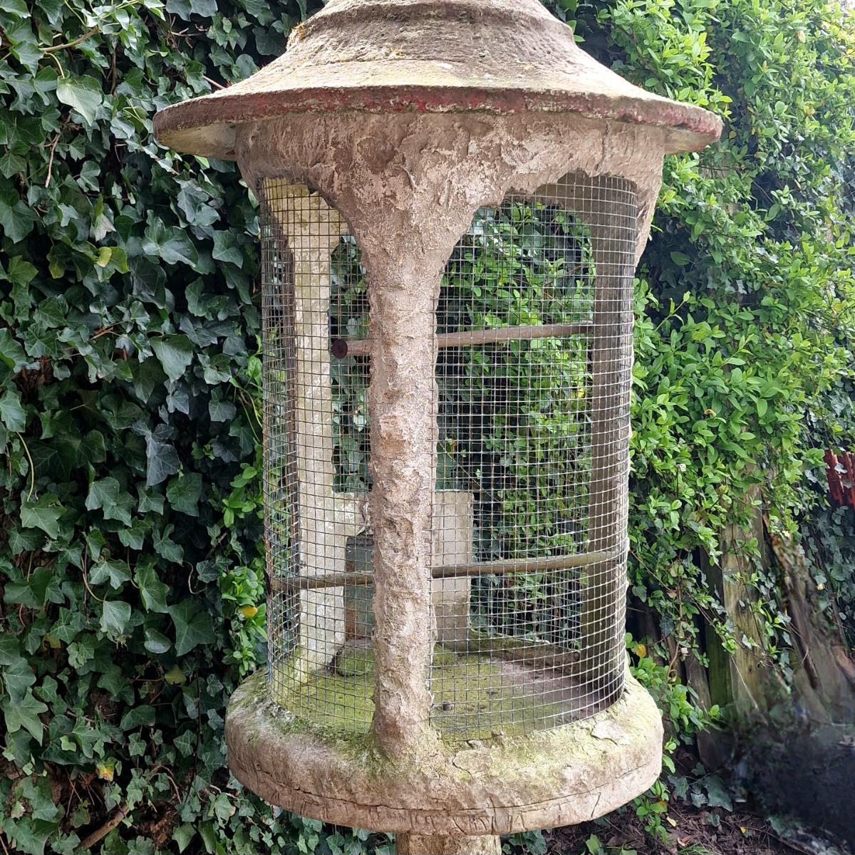 Huge faux-bois bird cage