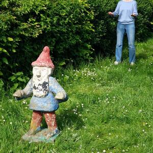 Large cast stone gnome