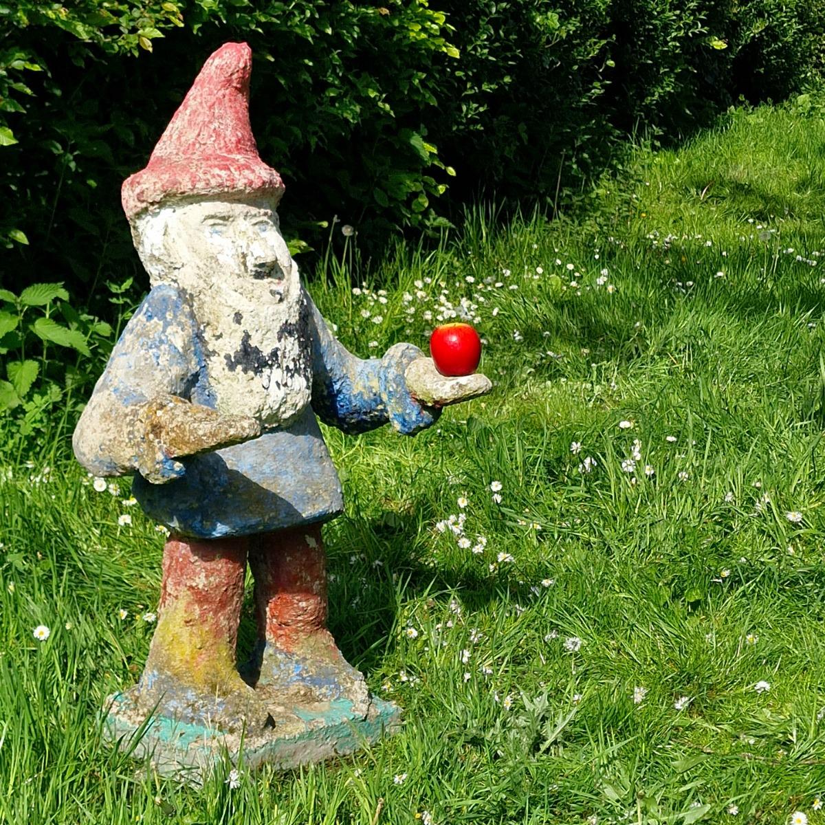 Large cast stone gnome