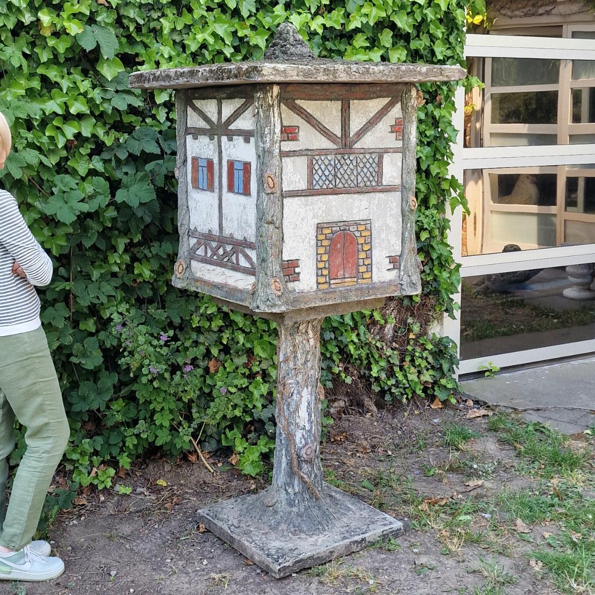Large faux bois bird cage