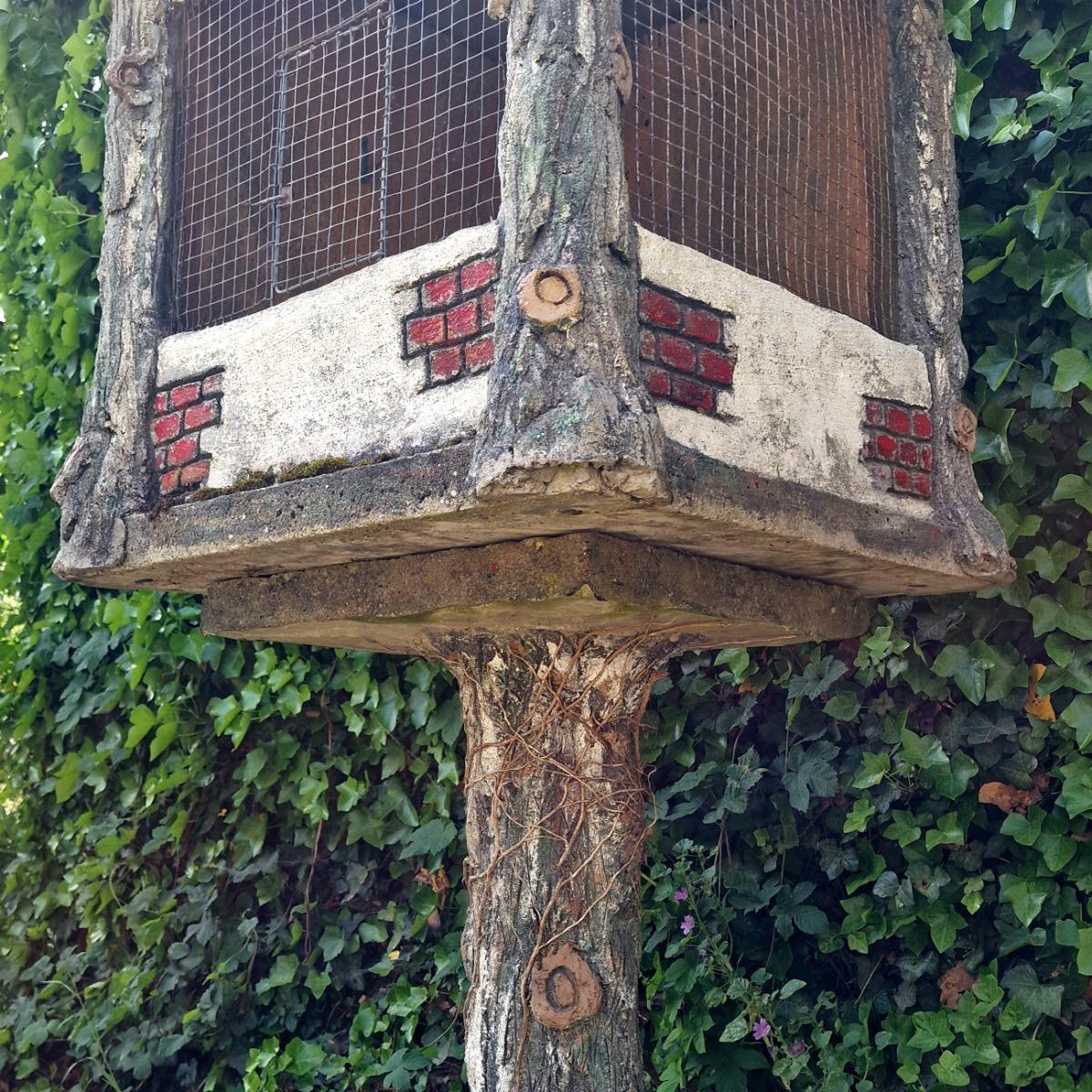 Large faux bois bird cage