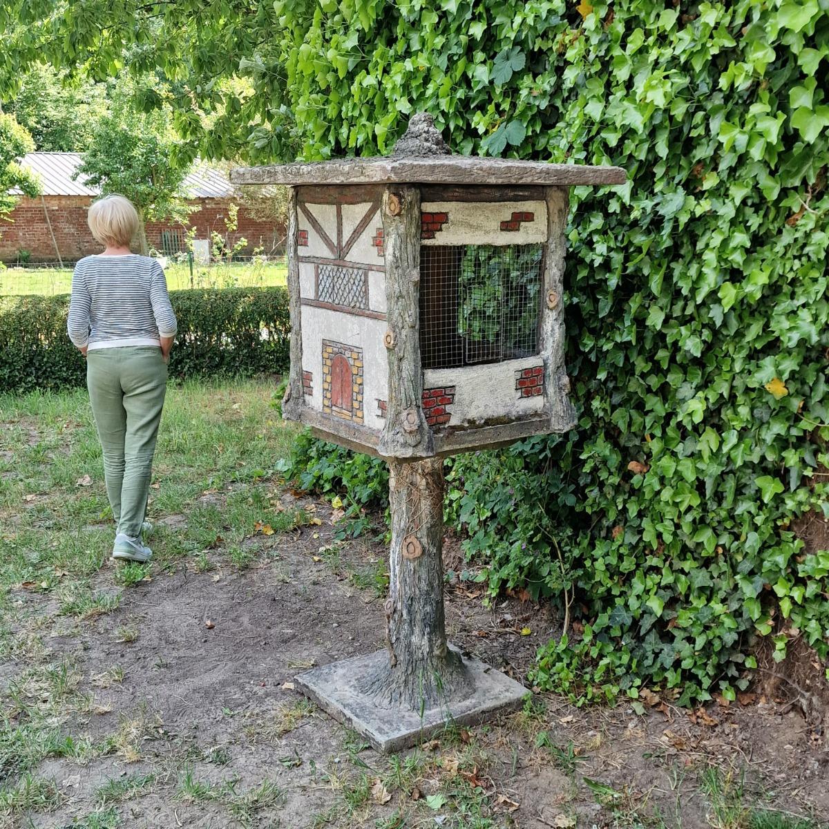 Large faux bois bird cage