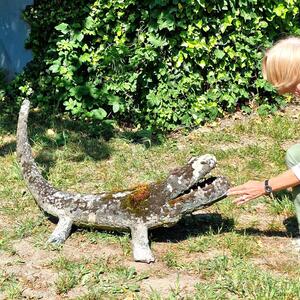 Life-size primitive crocodile