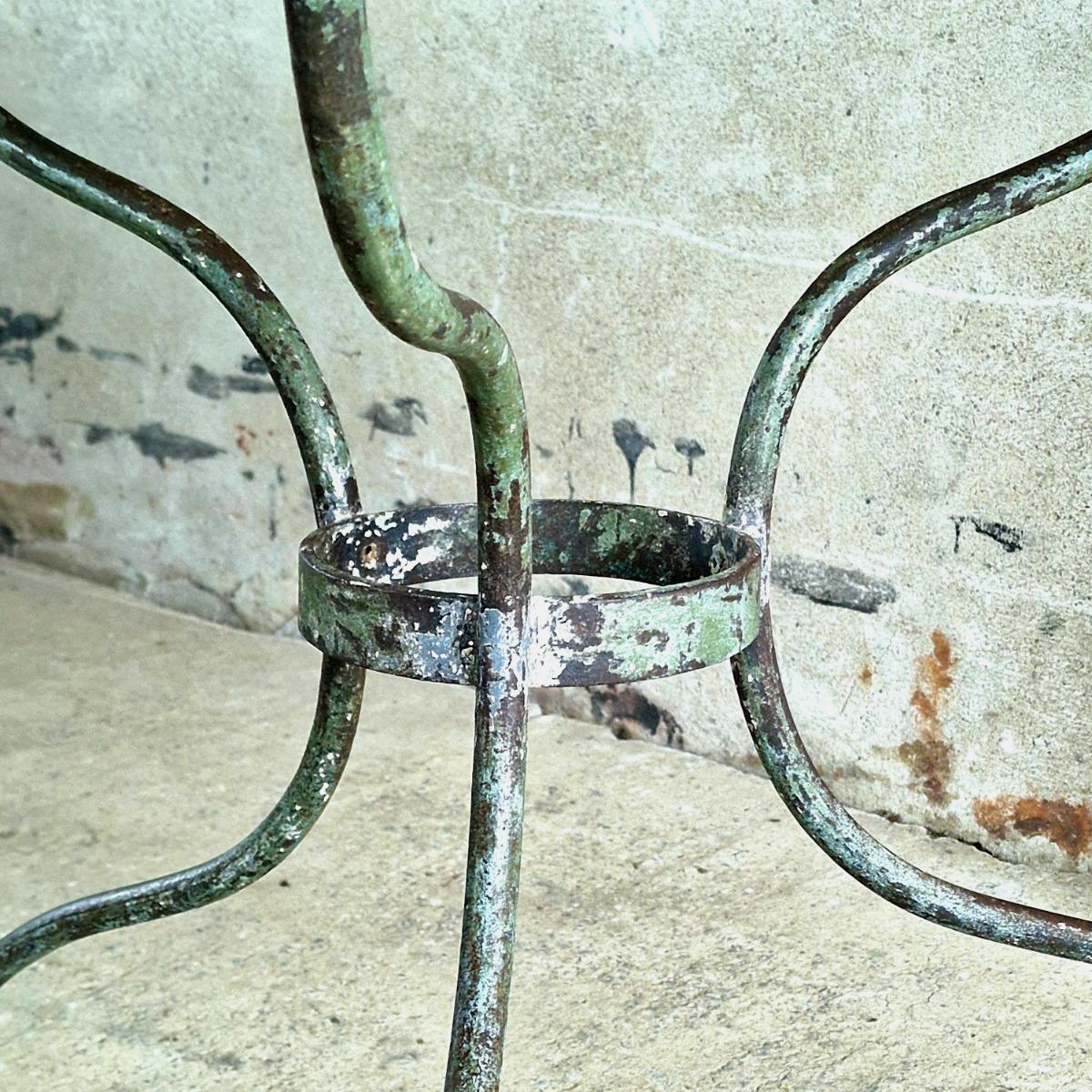 Marble top 19thC garden table