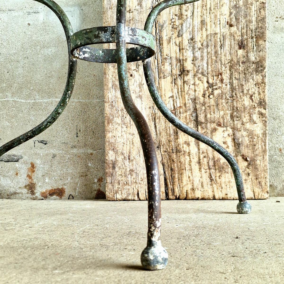 Marble top 19thC garden table