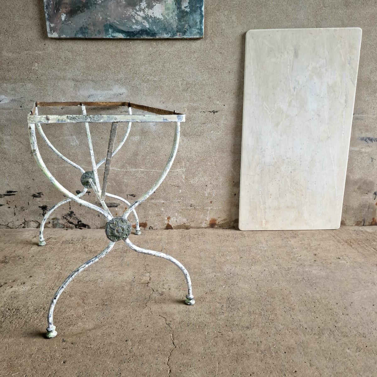 Marble top bistrot table