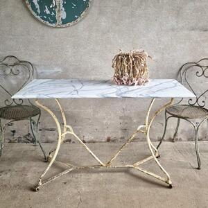 Marble top garden table
