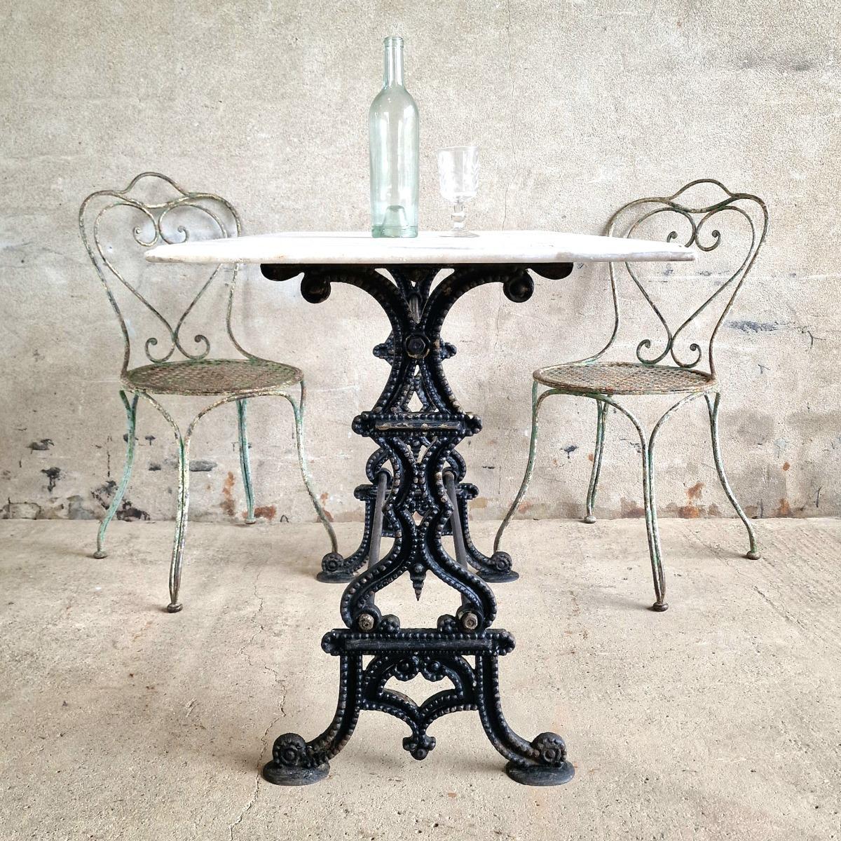 Marble top garden table