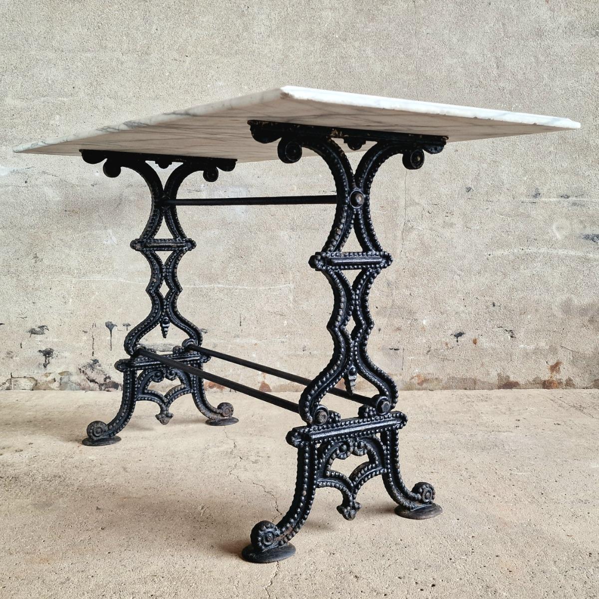 Marble top garden table