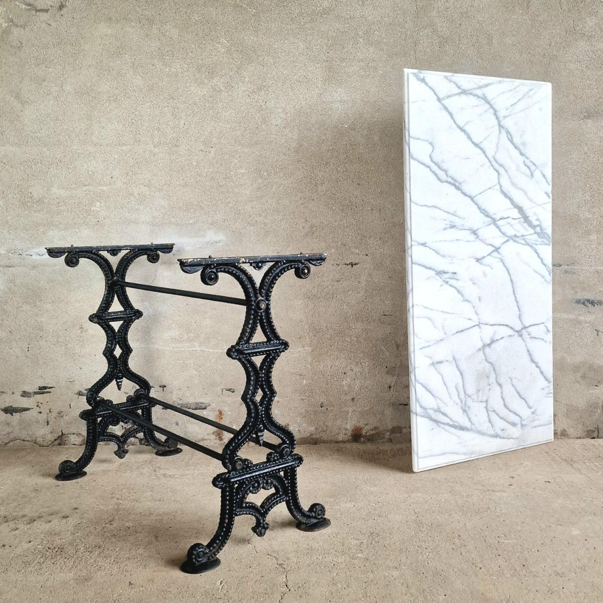 Marble top garden table