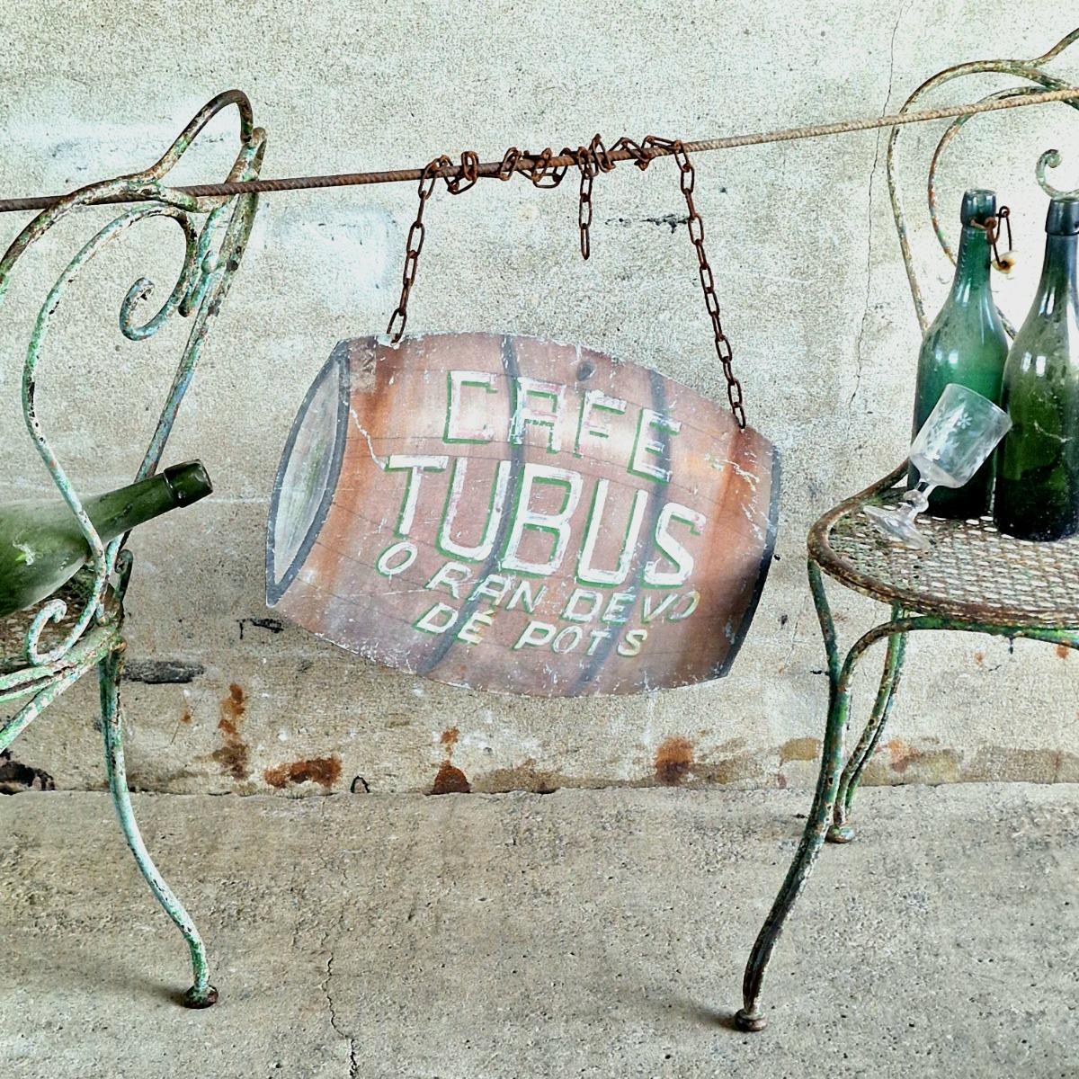 Metal café sign