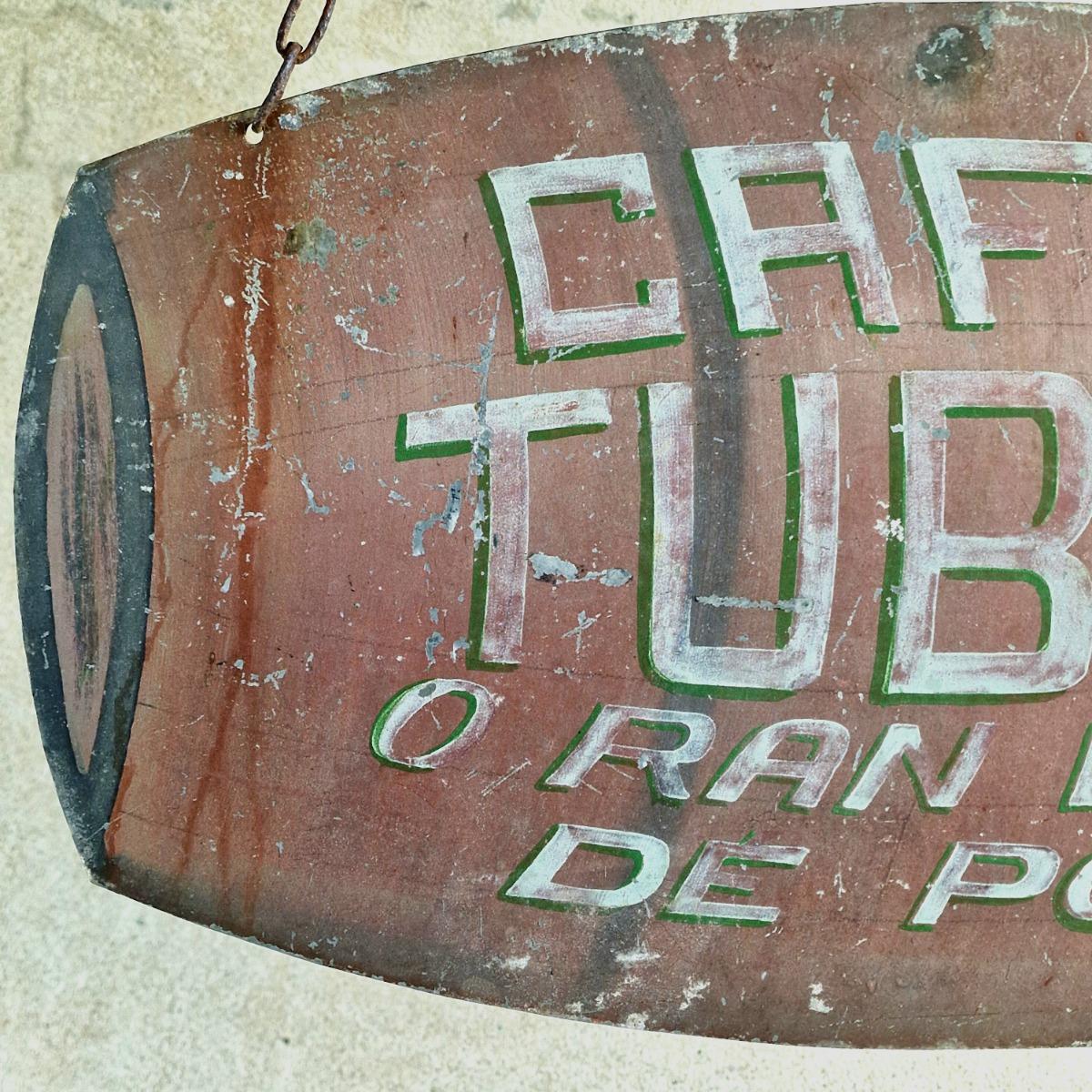 Metal café sign