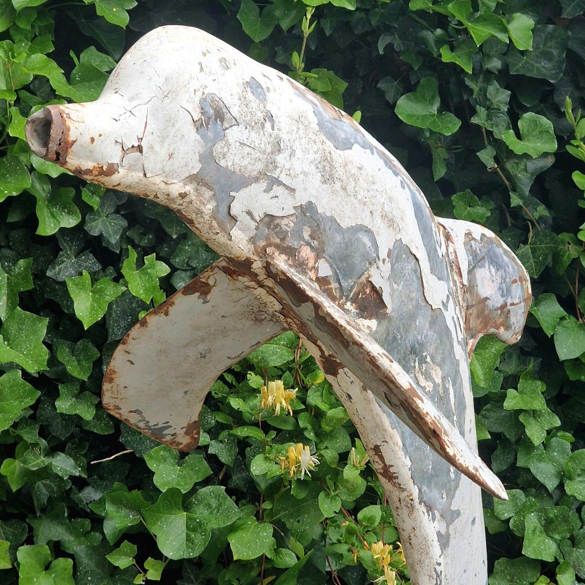 Metal dolphin fountain