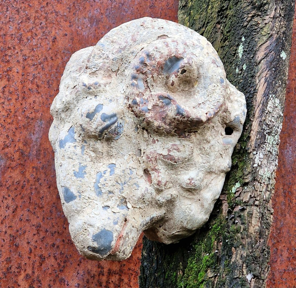 Original zinc rams head