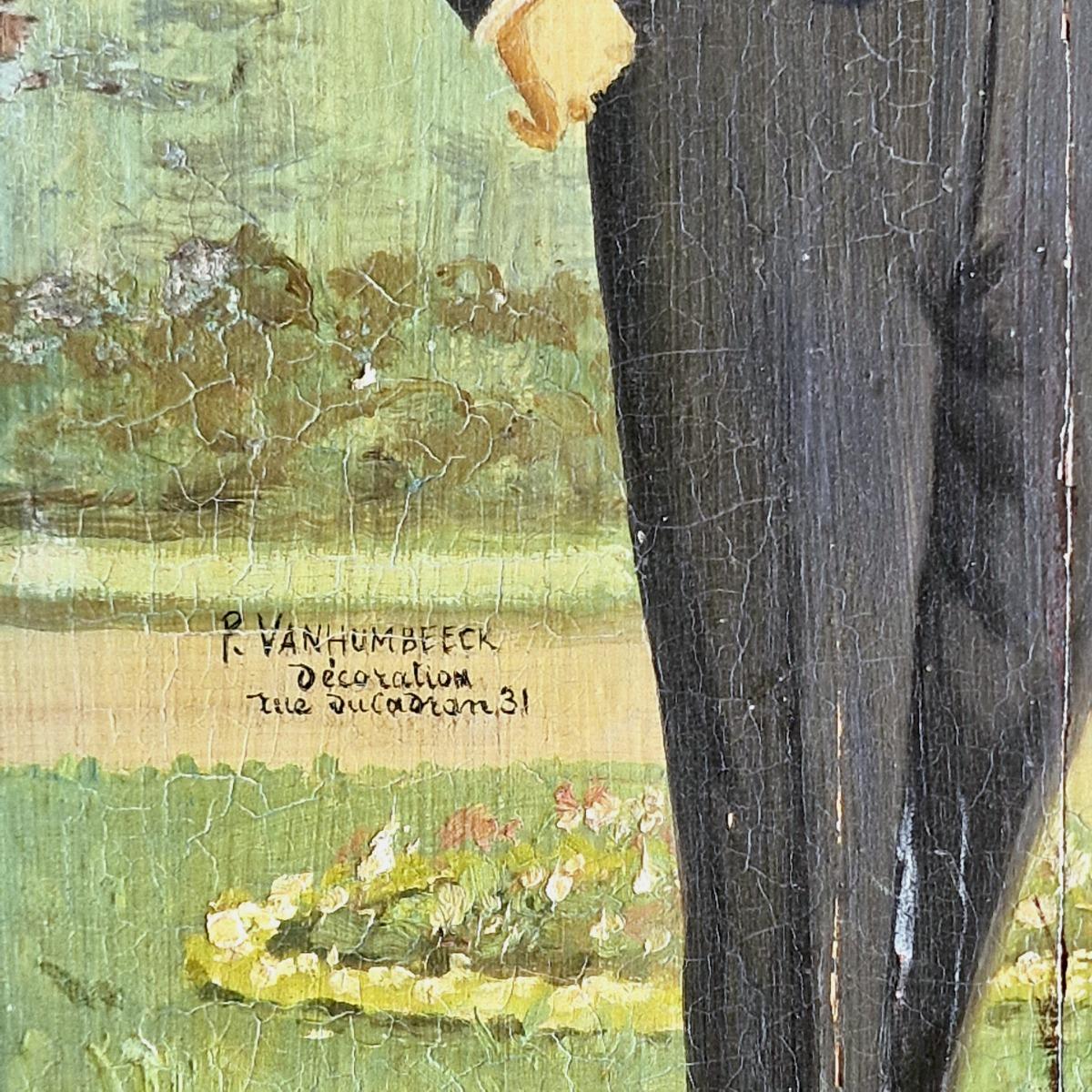 Pair of end 19thC fashion paintings