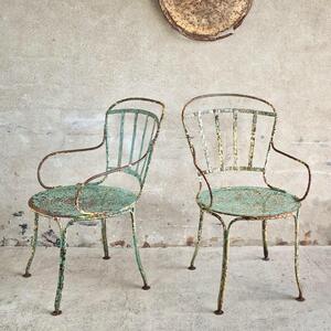 Pair of garden armchairs
