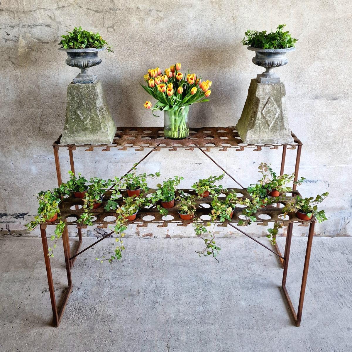 Pair of metal consoles