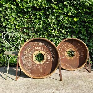 Pair of old hotel signs