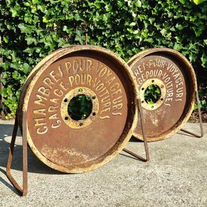 Pair of old hotel signs