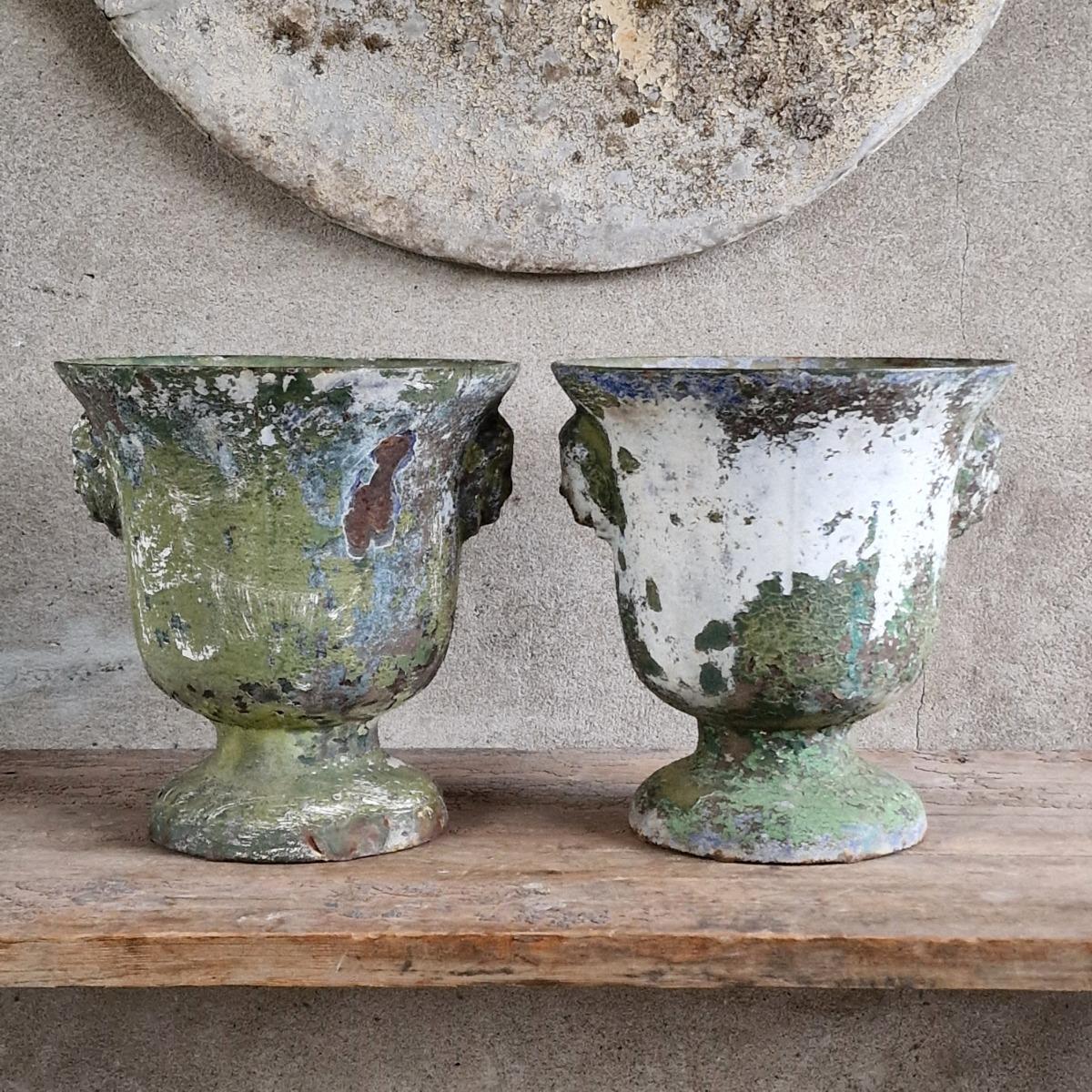 Pair of Rouen urns