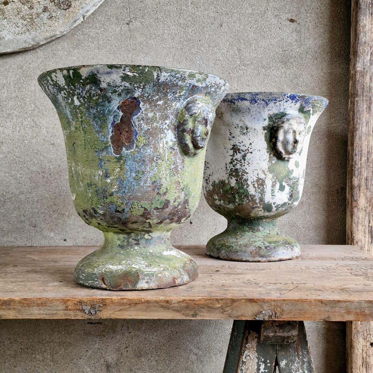 Pair of Rouen urns