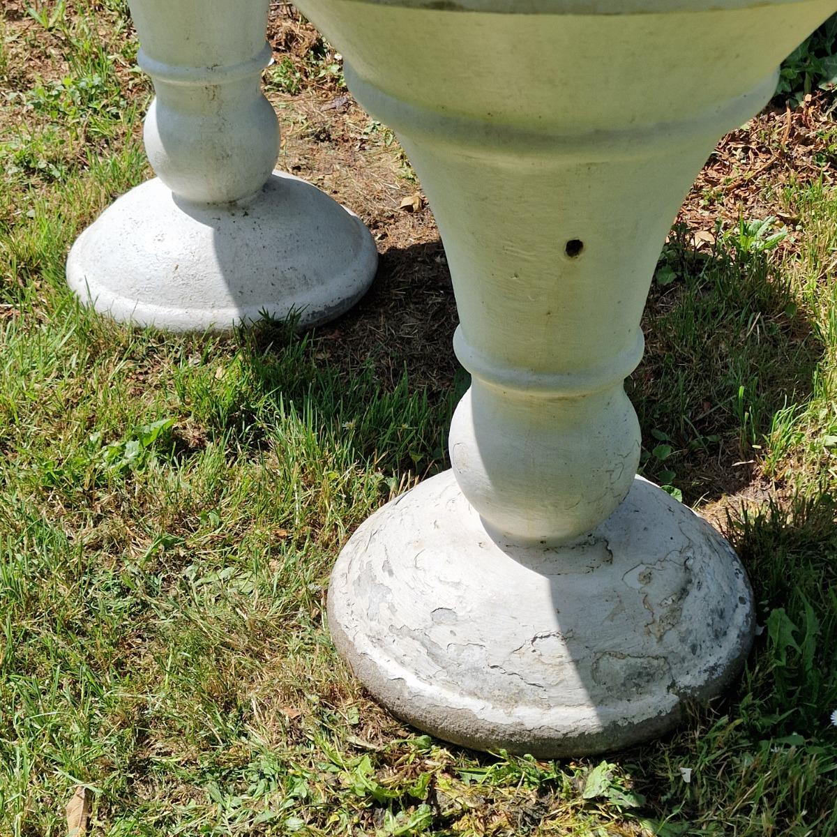 Pair of trumpet shaped planters