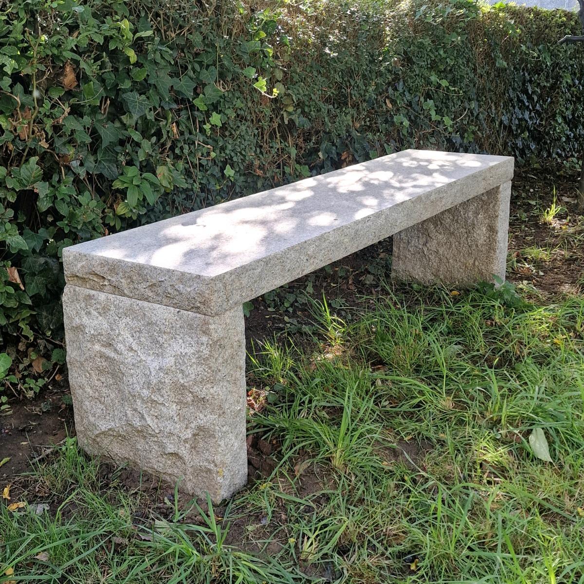 Primitive stone bench