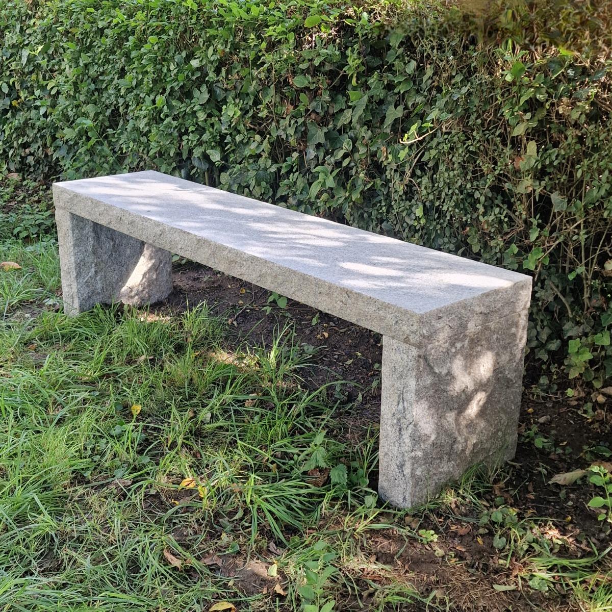 Primitive stone bench