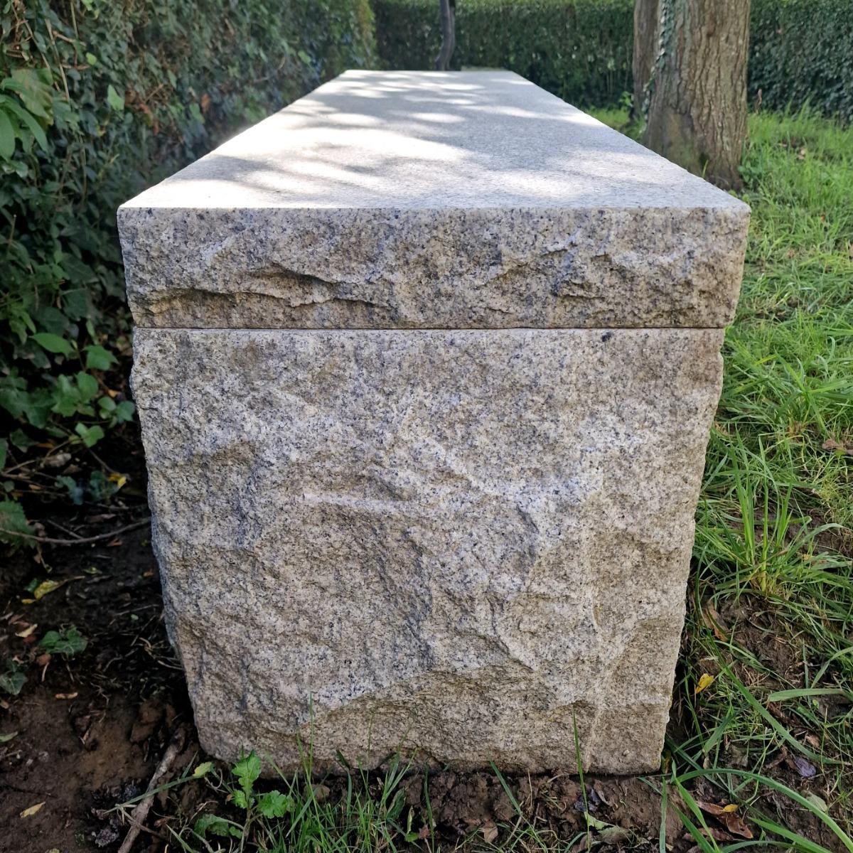 Primitive stone bench