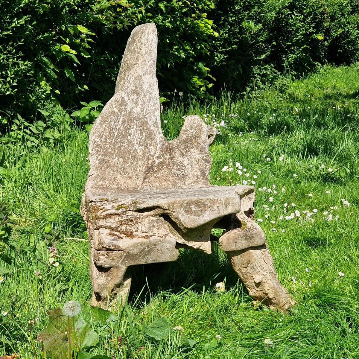 Primitive wooden chair