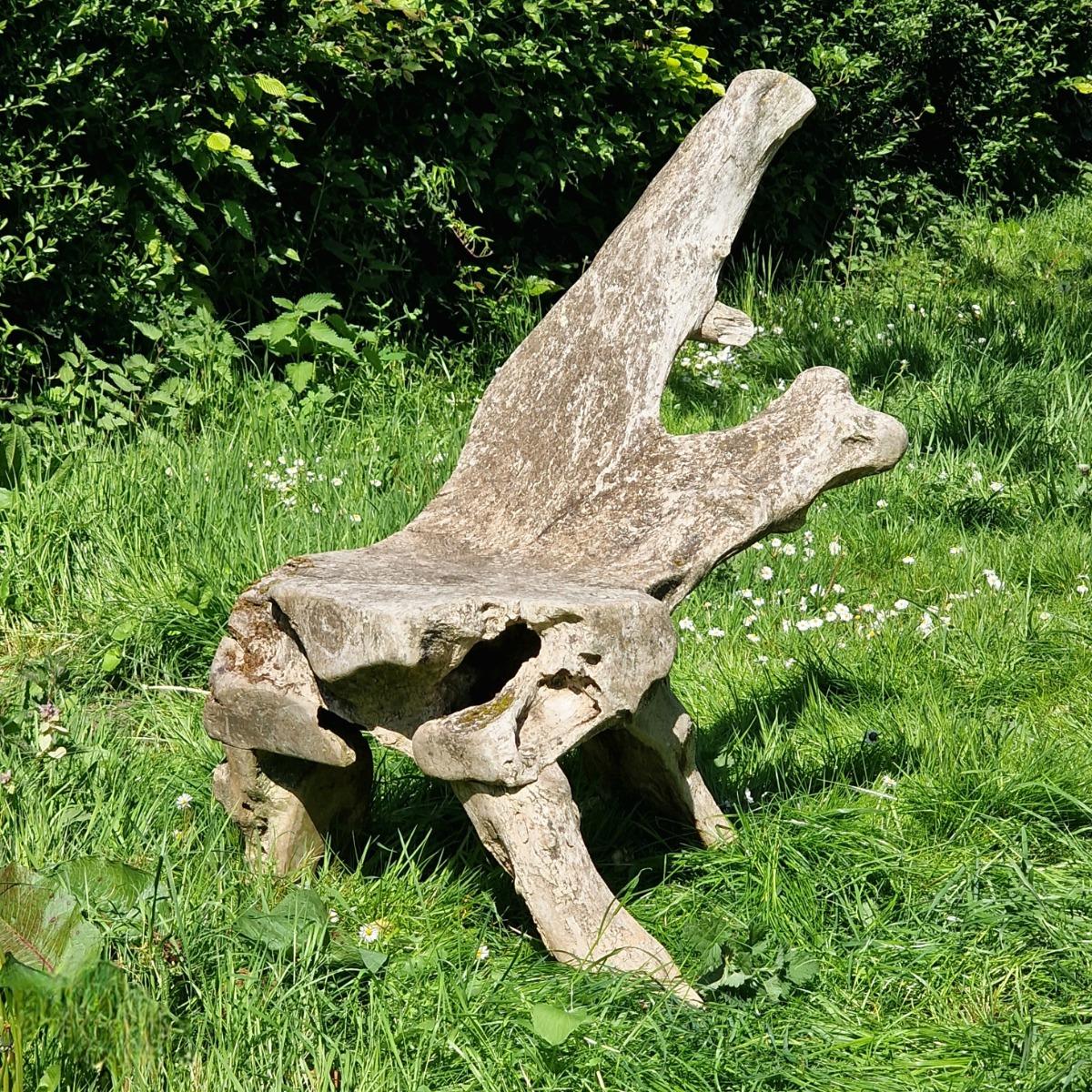 Primitive wooden chair