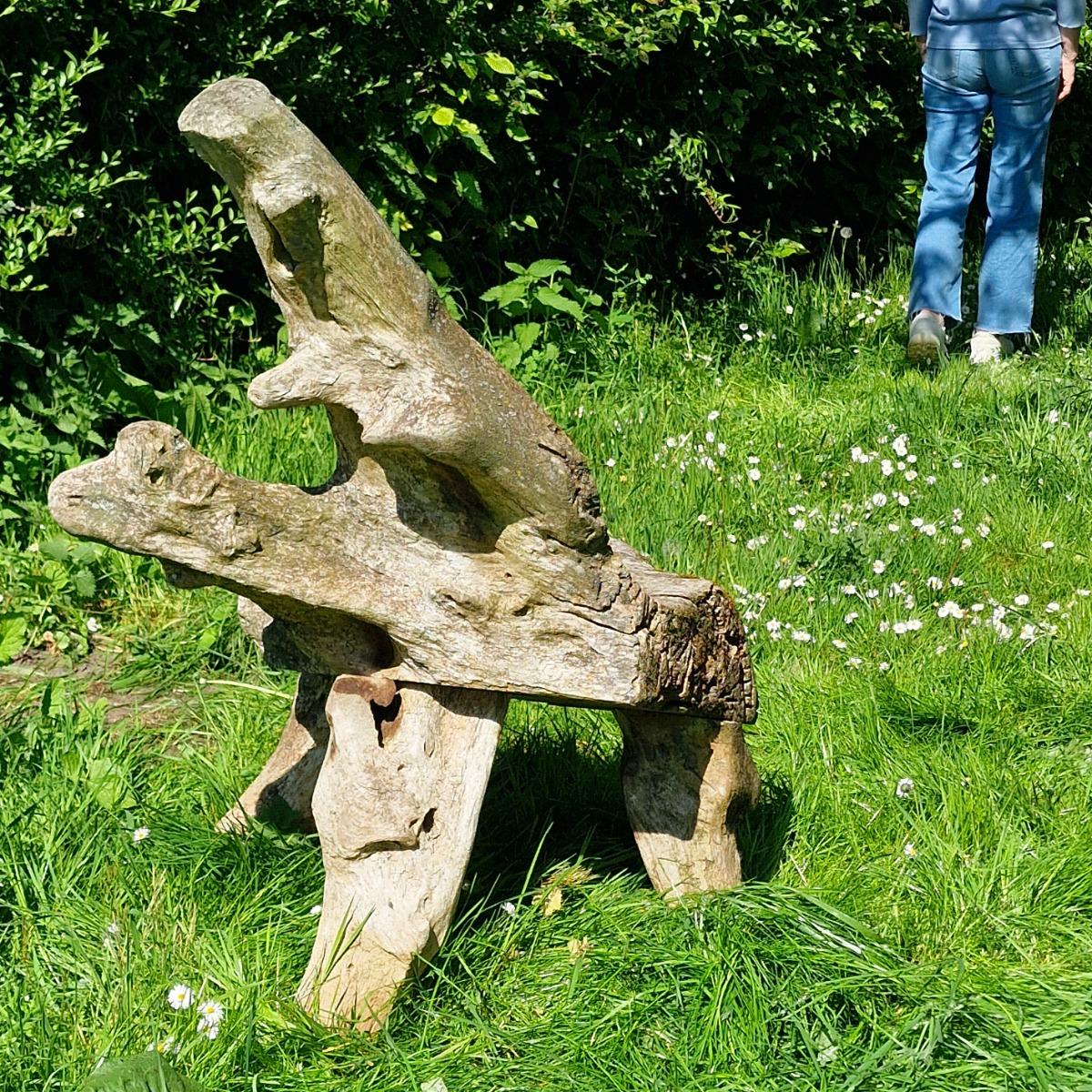 Primitive wooden chair