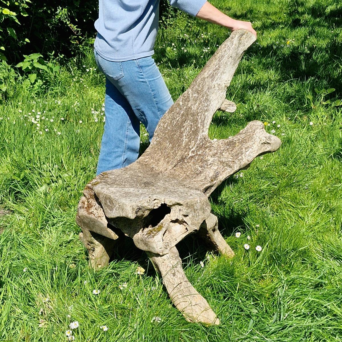 Primitive wooden chair