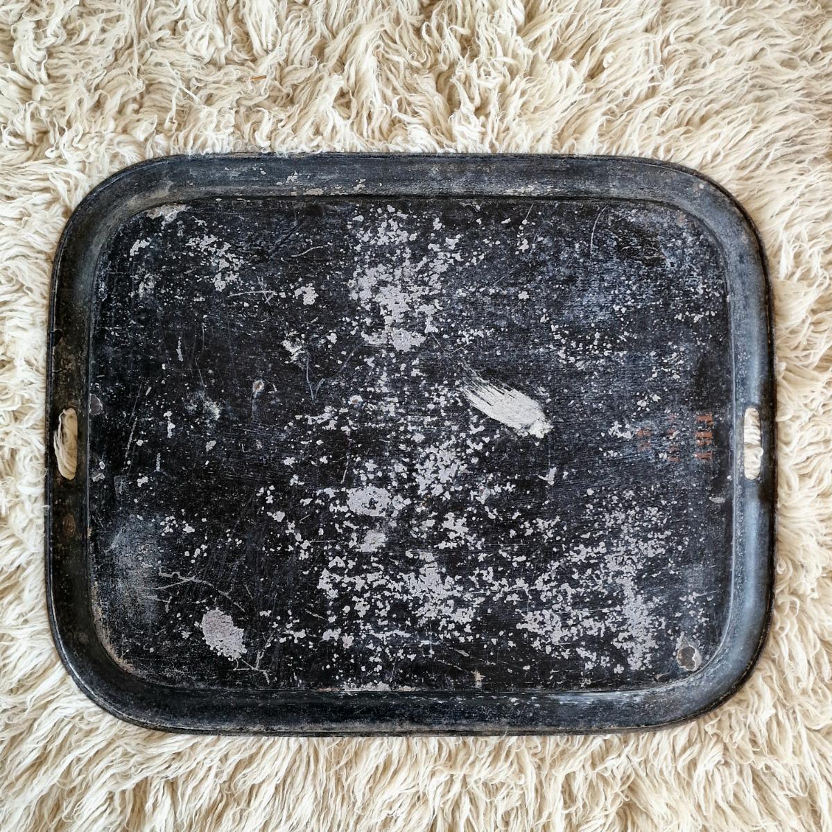 Side table with tray