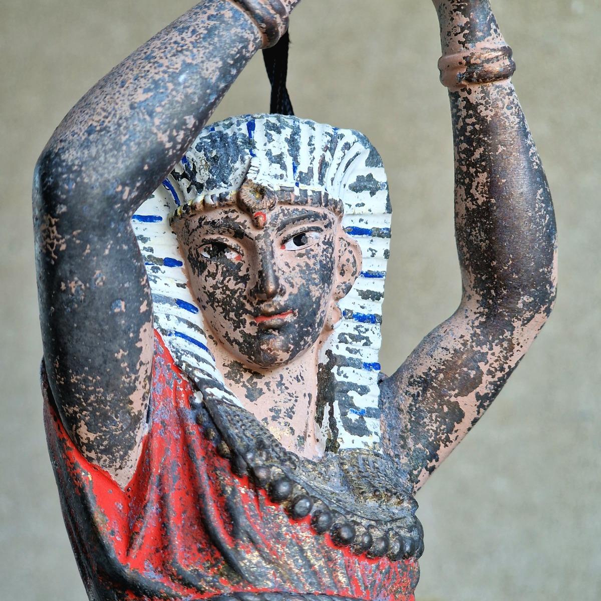 Spelter Pharaoh lamp