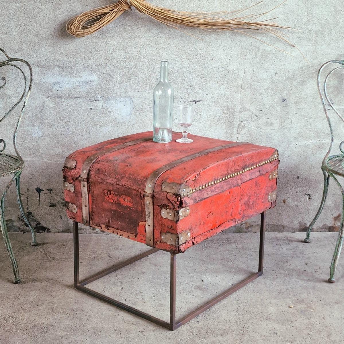 Suitcase on bespoke base