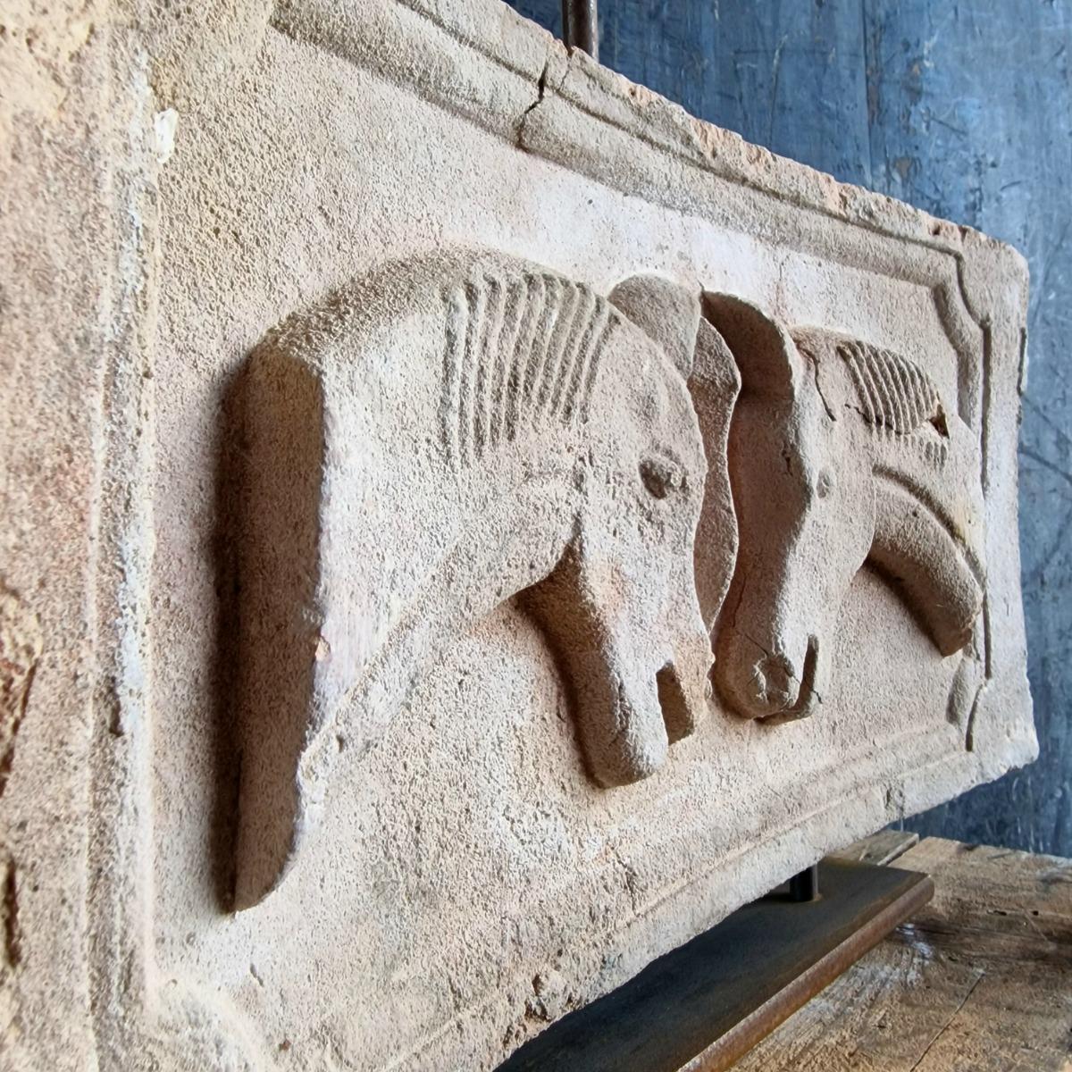 Terra cotta horse lamps