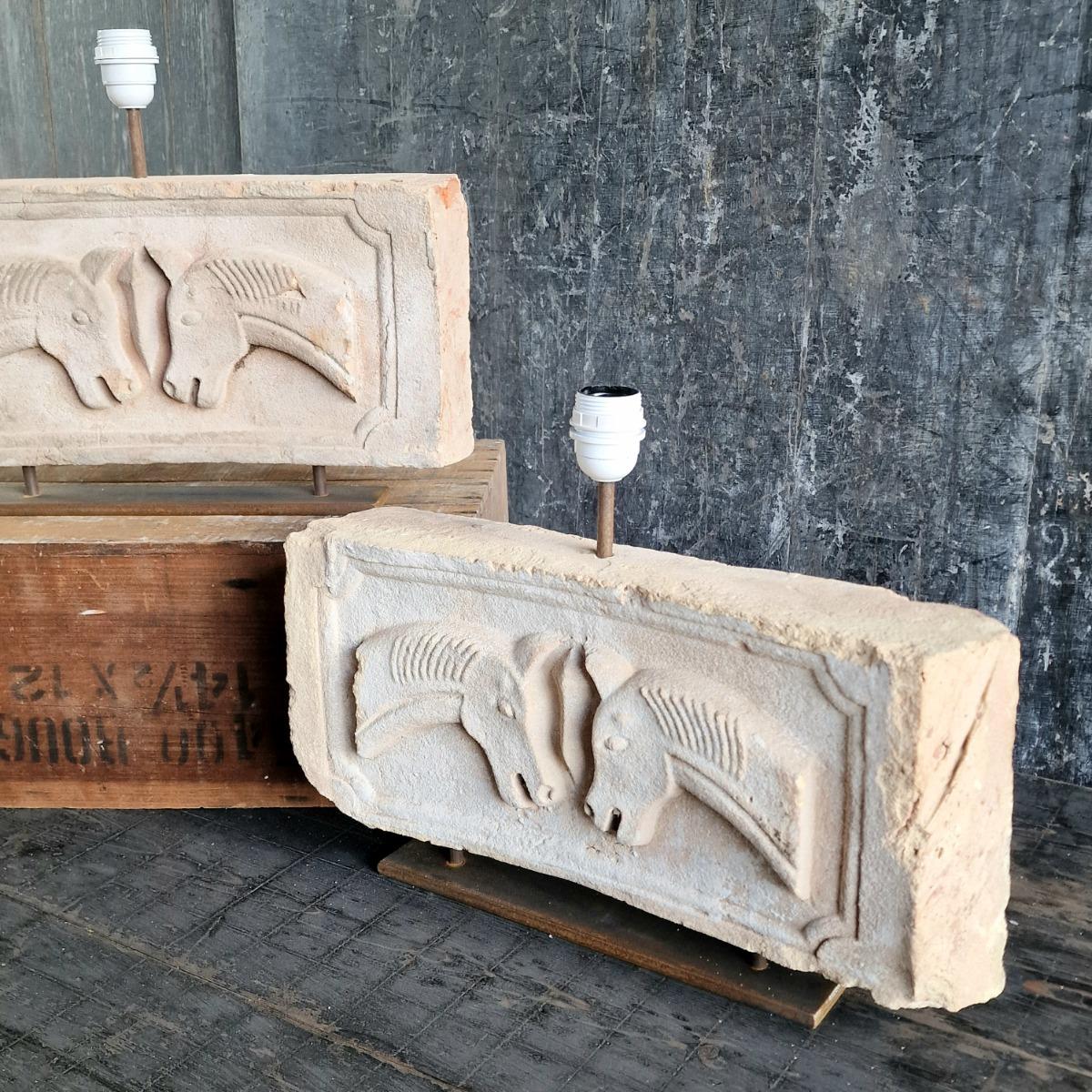 Terra cotta horse lamps